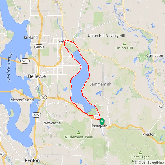 Discover the beautiful counter-clockwise Lake Sammamish loop with our detailed GPS route guidance.